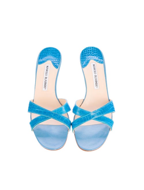 Manolo Blahnik Alligator Sandals
