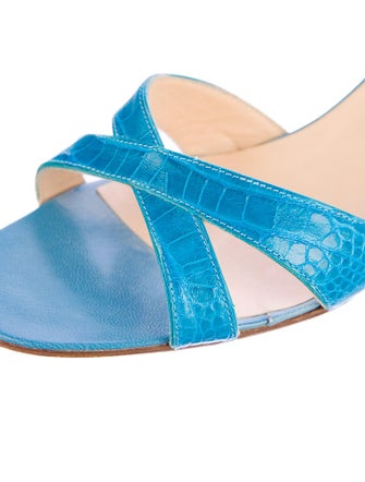 Manolo Blahnik Alligator Sandals