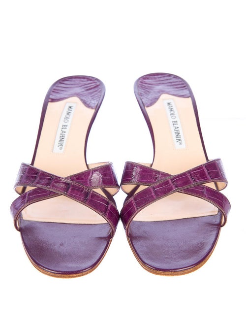 Manolo Blahnik Alligator Sandals