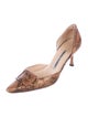 Manolo Blahnik Snakeskin d'Orsay Pumps