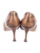 Manolo Blahnik Snakeskin d'Orsay Pumps