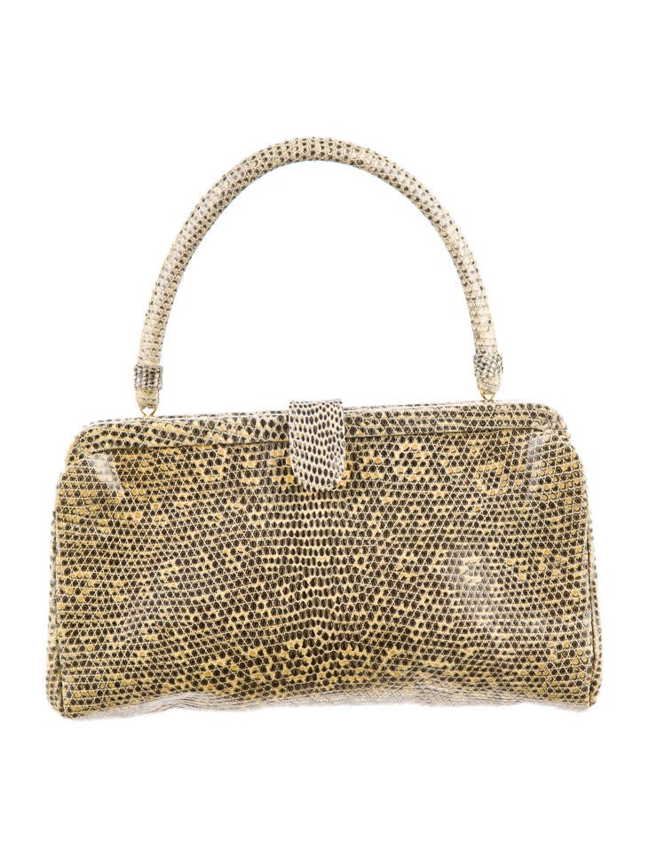 Manolo Blahnik Lizard Frame Bag