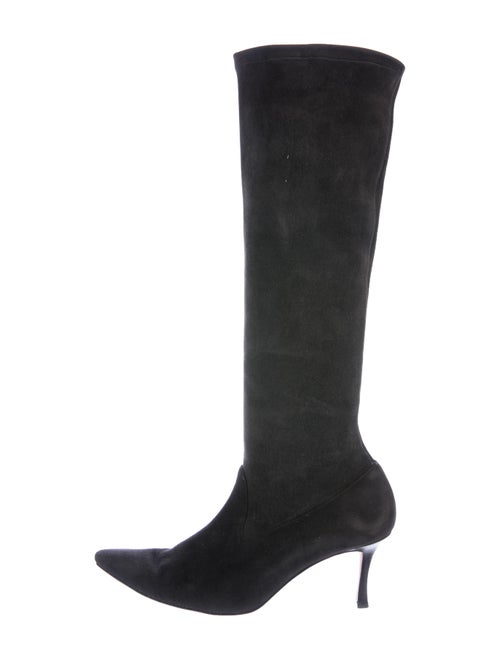 Manolo Blahnik Suede Knee-High Boots