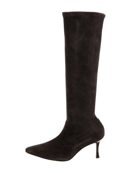 Manolo Blahnik Suede Knee-High Boots