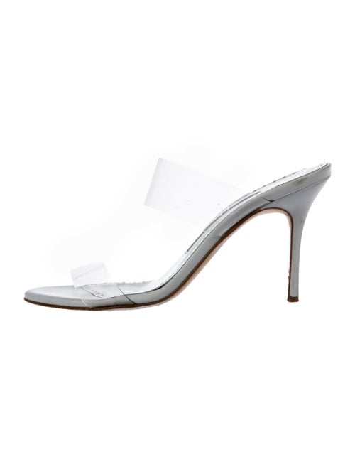 Manolo Blahnik PVC Slide Sandals Clear