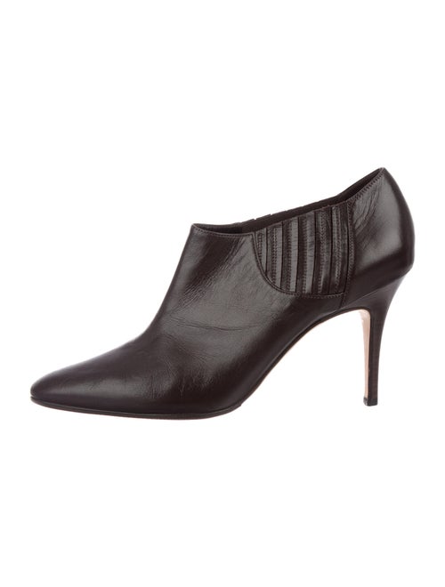 Manolo Blahnik Leather Ankle Boots Brown