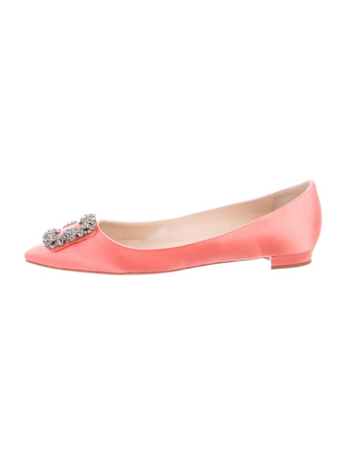 Manolo Blahnik Hangisi Crystal Embellishments Flat