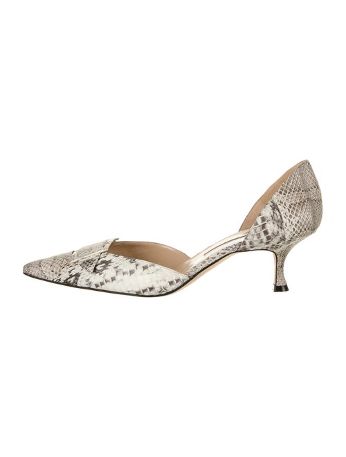 Manolo Blahnik Snakeskin Animal Print D'Orsay Pump