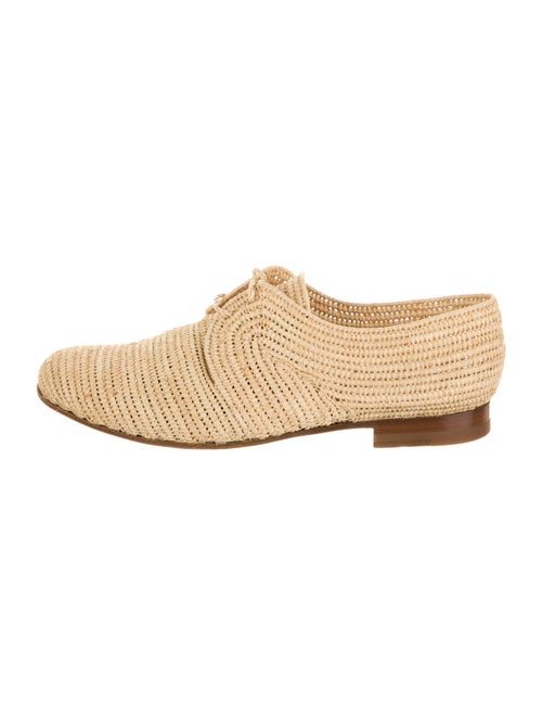 Manolo Blahnik Faza Raffia Oxfords