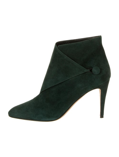 Manolo Blahnik Suede Boots Green