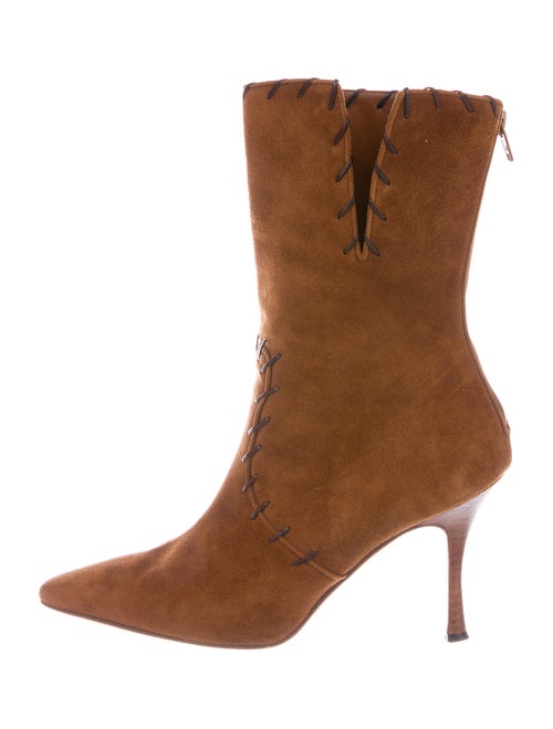 Manolo Blahnik 2005 Lace-Up Boots Brown