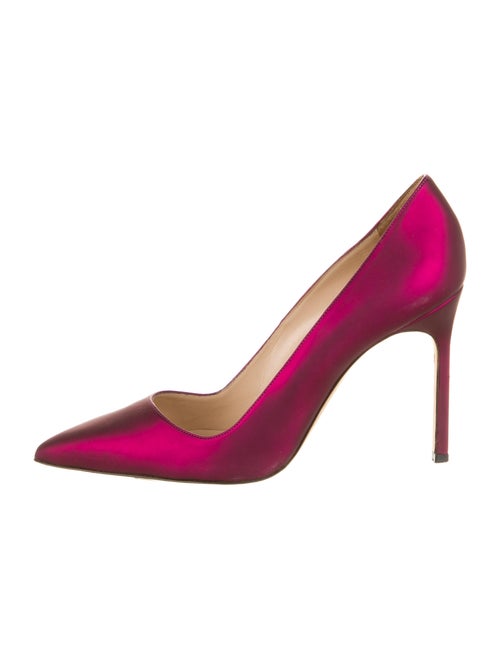 Manolo Blahnik Leather Pumps Purple