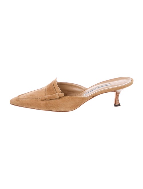 Manolo Blahnik Suede Mules