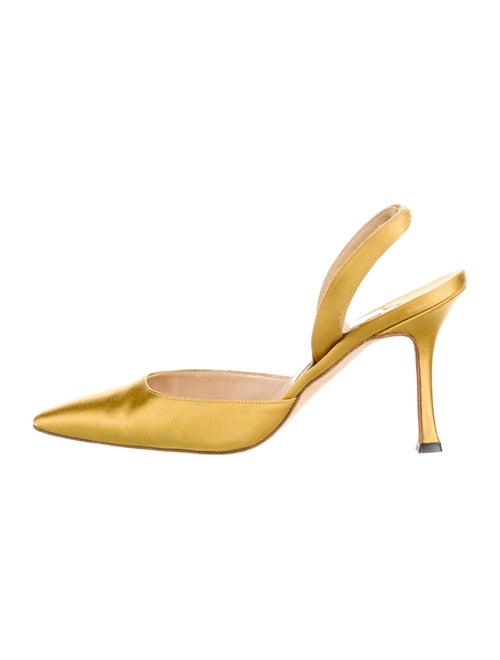 Manolo Blahnik Slingback Pumps Yellow
