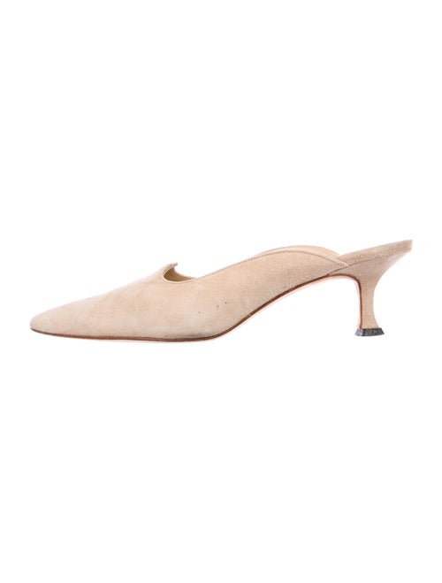 Manolo Blahnik Suede Mules