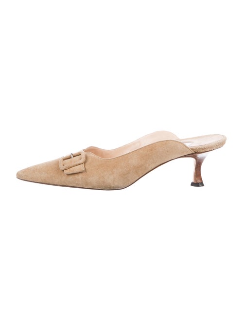 Manolo Blahnik Suede Mules