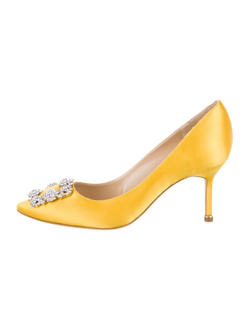 Manolo Blahnik Hangisi Crystal Embellishments Pump