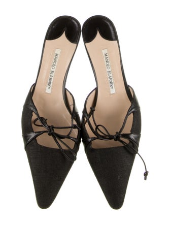Manolo Blahnik Bow Accents Mules