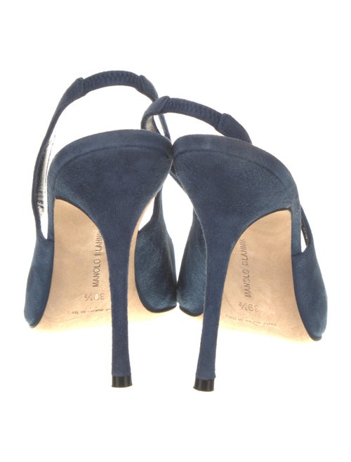 Manolo Blahnik Carolyne Suede Slingback Pumps