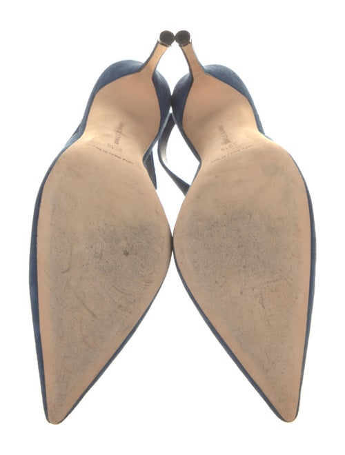 Manolo Blahnik Carolyne Suede Slingback Pumps