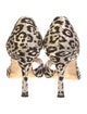 Manolo Blahnik Animal Print Crystal Embellishments D'Orsay Pumps