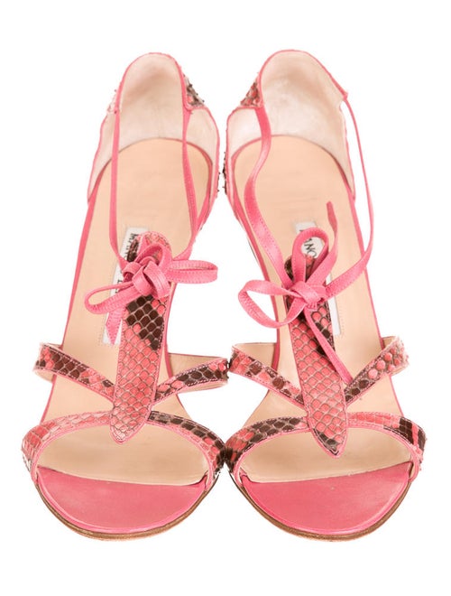 manolo blahnik raqui snakeskin sandals