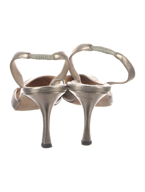 Manolo Blahnik Leather Slingback Sandals