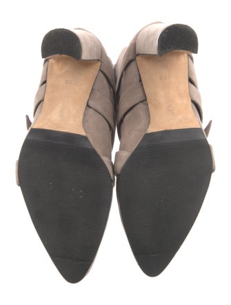 Manolo Blahnik Suede Moto Boots