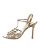 Manolo Blahnik Leather T-Strap Sandals