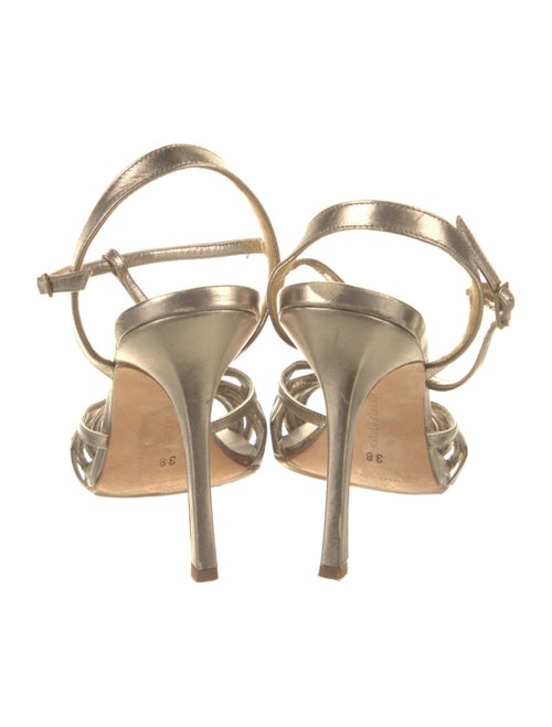 Manolo Blahnik Leather T-Strap Sandals