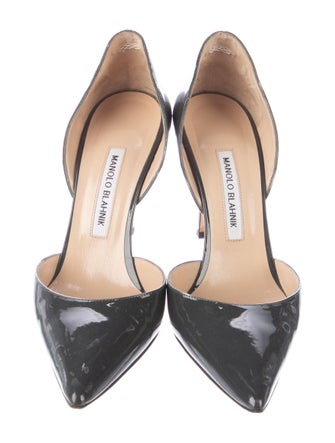 Manolo Blahnik Patent Leather D'Orsay Pumps