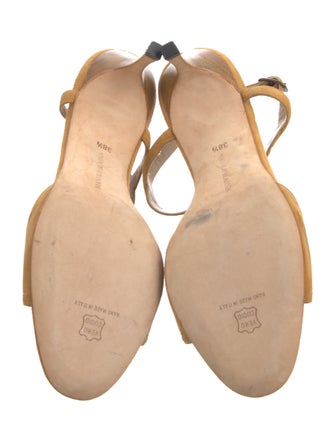 Manolo Blahnik Suede T-Strap Sandals