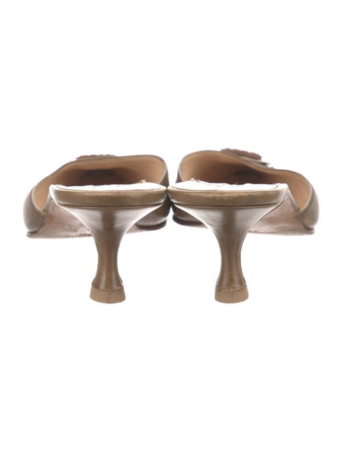 Manolo Blahnik Leather Mules