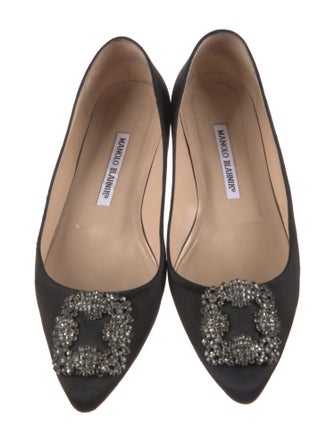 Manolo Blahnik Crystal Embellished Ballet Flats