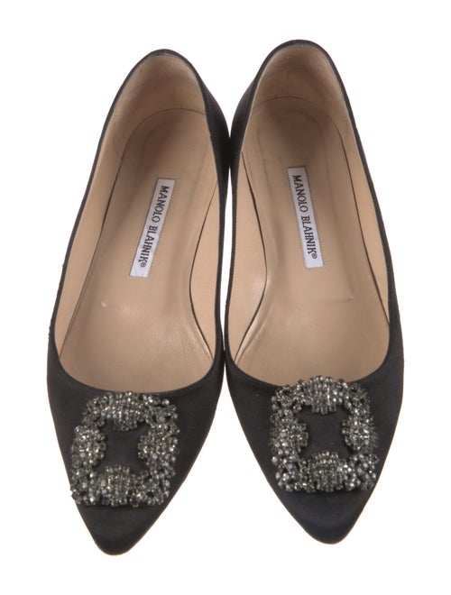 Manolo Blahnik Crystal Embellished Ballet Flats