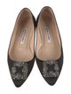 Manolo Blahnik Crystal Embellished Ballet Flats