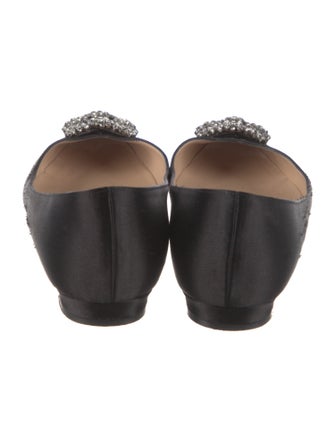 Manolo Blahnik Crystal Embellished Ballet Flats