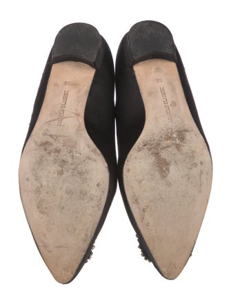 Manolo Blahnik Crystal Embellished Ballet Flats