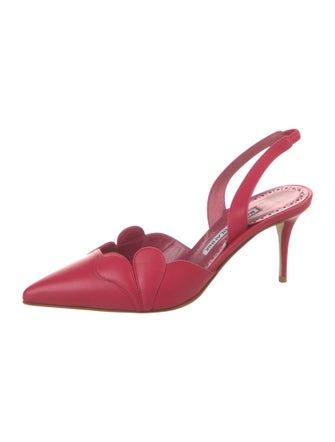 Manolo Blahnik Leather Slingback Sandals