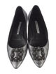 Manolo Blahnik Crystal Embellishments Flats