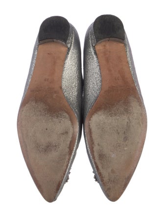 Manolo Blahnik Crystal Embellishments Flats