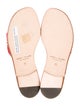 Manolo Blahnik Leather Floral Print Slides