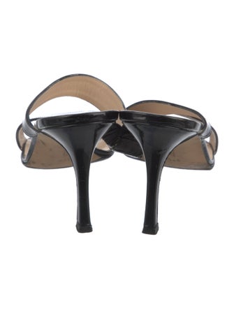 Manolo Blahnik Patent Leather Slides