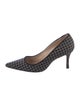 Manolo Blahnik Wool Houndstooth Print Pumps