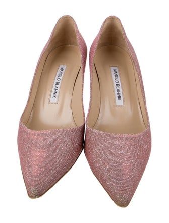 Manolo Blahnik Crystal Embellishments Pumps