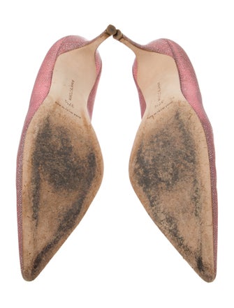 Manolo Blahnik Crystal Embellishments Pumps