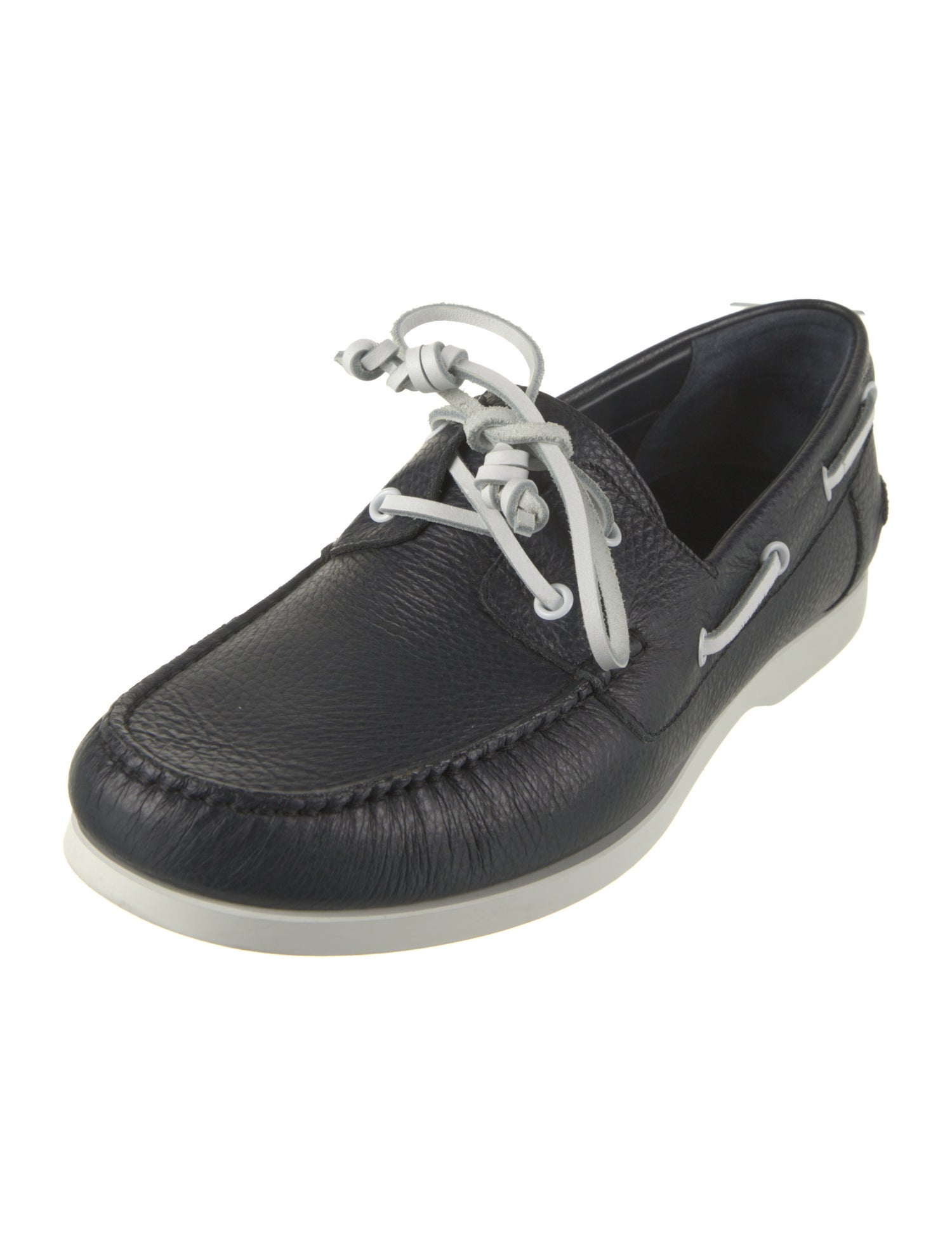 Manolo Blahnik Leather Boat Shoes