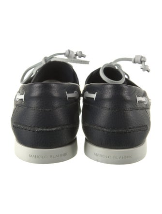 Manolo Blahnik Leather Boat Shoes