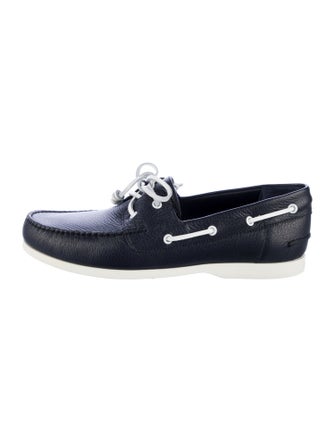 Manolo Blahnik Leather Boat Shoes