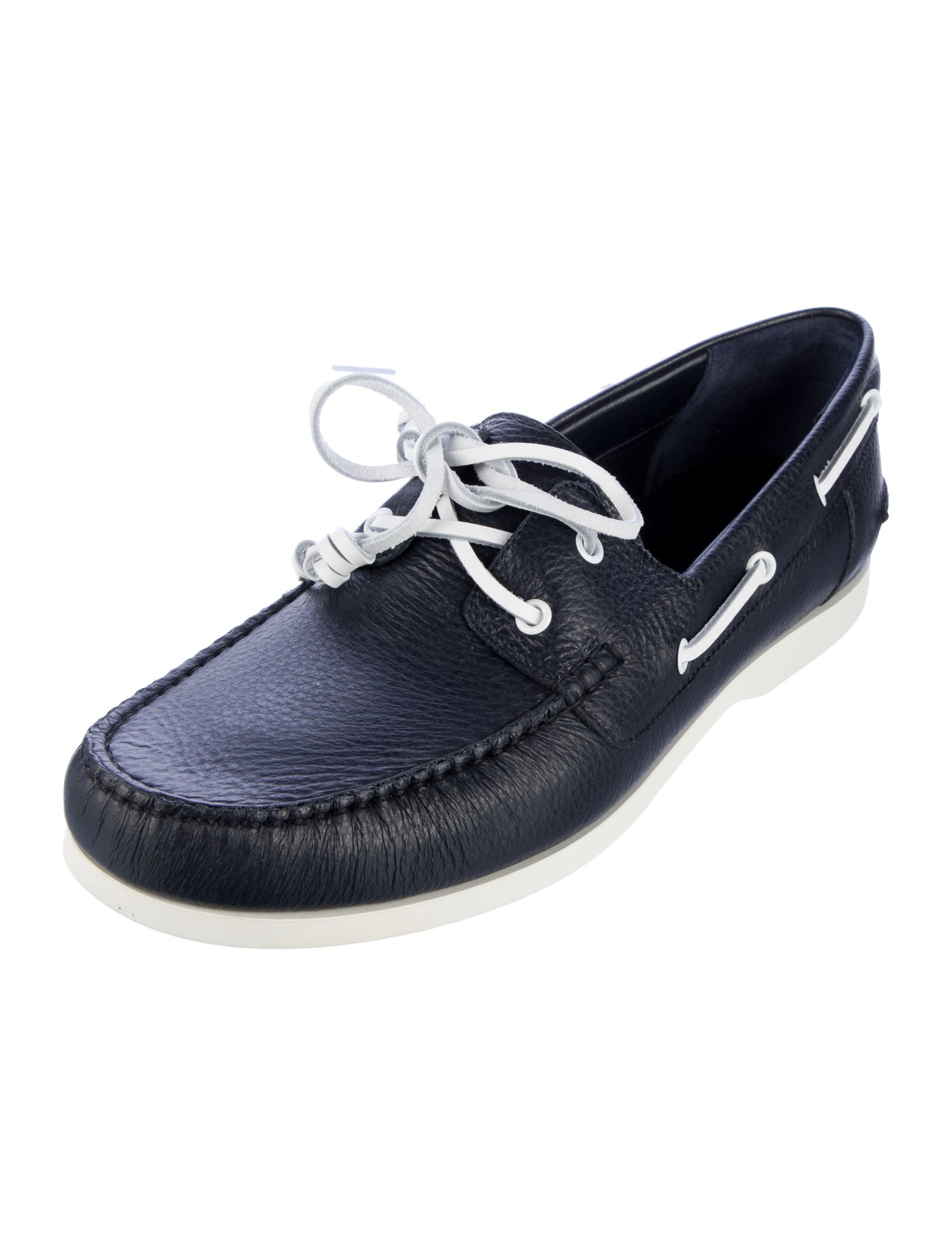Manolo Blahnik Leather Boat Shoes
